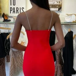 Jessica Bara Zahra Bandage Diamond Mini Dress