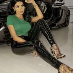 Commando Faux Patent Leather Leggings With Perfect Control