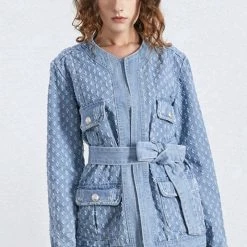 The Denim Destination Jessica Bara Viv Denim Belted Jacket