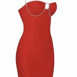 Jessica Bara Zahra Bandage Diamond Mini Dress