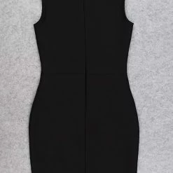 Jessica Bara Izzy Sleeveless Crystal Patchwork Dress Influencer Style