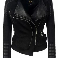 Reve Doll Essentials Jessica Bara Halle Long Sleeve PU Leather Jacket