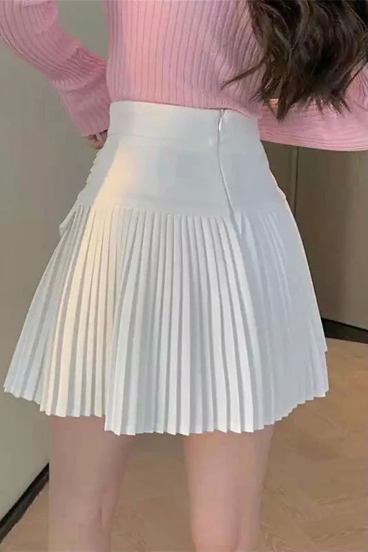Influencer Style Jessica Bara Daisy High Waited Pleated Skort