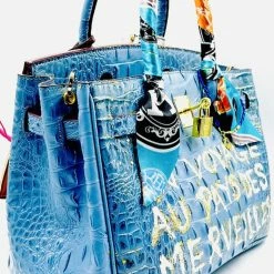 Summer Lovin' Anca Barbu Handpainted Un Voyage Croc Handbag