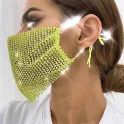 Penelope Protective Rhinestone Face Masks Accessories