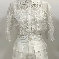 Jessica Bara Donelle Embroidered Top And Short Two Piece Set Reve Doll Essentials