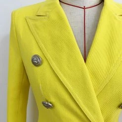 Jessica Bara Kiana Denim Double Breasted Blazer