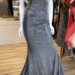 Jessica Bara Liz Sequin Open Back Gown