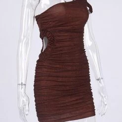 Jessica Bara Nadia One Shoulder Bodycon Mini Dress