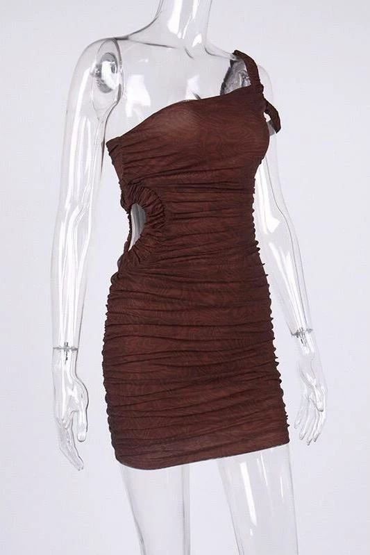 Jessica Bara Nadia One Shoulder Bodycon Mini Dress