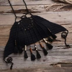 Jessica Bara Azealia Crochet Halter Top And High Waisted Bottoms Bikini Set