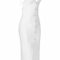 Jessica Bara Peja Silver Button Backless Dress Summer Lovin'