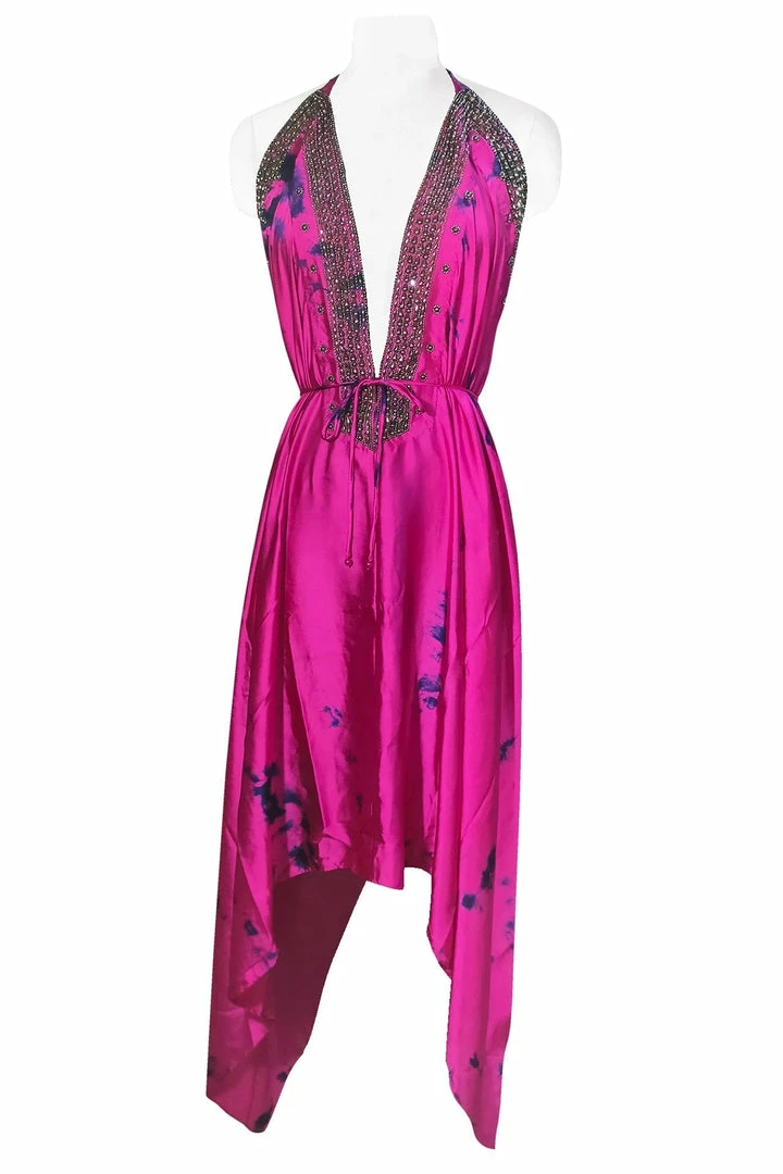 Summer Lovin' Colors Of Fashion 3 Way Tie Dye Embellished Maxi Dress