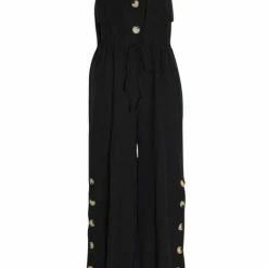 Reve Doll Essentials Jessica Bara Siggy Wide Leg Button Jumpsuit