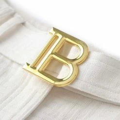 Jessica Bara Rhonda Gold Belted High Waisted Shorts Reve Doll Essentials