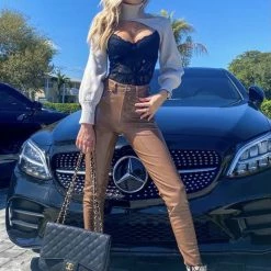 Jessica Bara Stan Latex Pants Influencer Style