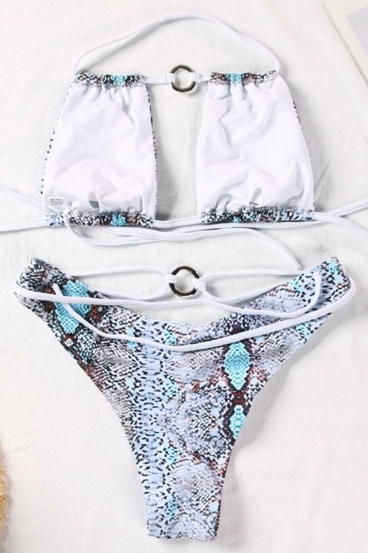 Jessica Bara Jericho Snakeskin Cut Out Bikini Set