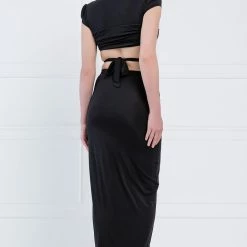 Jessica Bara Khaleesi Crop Top And Ruched Skirt Two Piece Set Two Piece Sets
