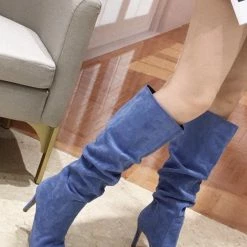 Jessica Bara Marcus Faux Suede Knee High Boots Reve Doll Essentials