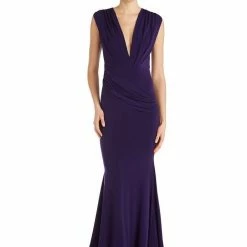 The Event Shop Jessica Bara Donnah V Neck Draped Gown