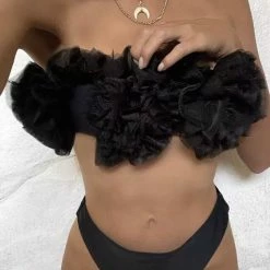 Poolside Essentials Jessica Bara Bobby Tube Top Organza Bikini Set