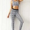 Jessica Bara Shana Leopard Sports Bra And Legging Two Piece Set