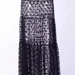 Summer Lovin' Jessica Bara Pamela Polka Dot Maxi Skirt Cover Up