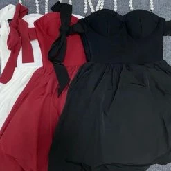 Jessica Bara Gabrielle Pearl Strap Mini Dress