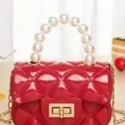 Reve Doll Essentials Jessica Bara Parker Pearl And Gold Chain Micro Handbag