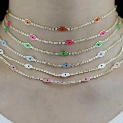 Reve Doll Essentials Jessica Bara Estelle Evil Eye Crystal Choker