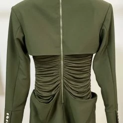 Jessica Bara Tammi Long Sleeve Ruched Mini Dress Dresses