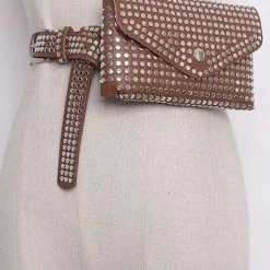 Summer Lovin' Jessica Bara Gabriel Faux Leather Studded Belt Bag