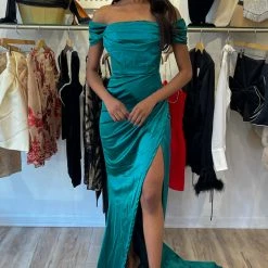 Jessica Bara Char Off The Shoulder Bodycon Gown Influencer Style