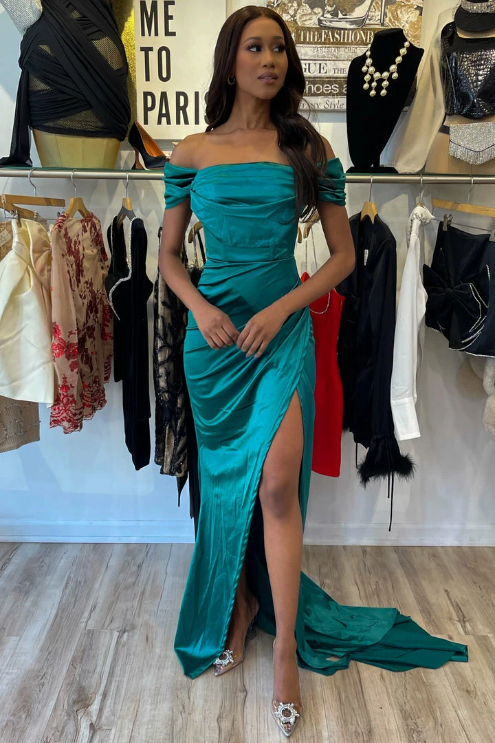 Jessica Bara Char Off The Shoulder Bodycon Gown Influencer Style