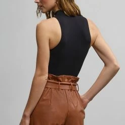 Reve Doll Essentials Commando Faux Leather Paperbag Short