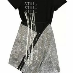 ReveBoutique Summer Lovin' Jessica Bara Manny Rhinestone Zipper High Waisted Skirt