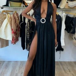 Jessica Bara Amethyst Halter Neck Double Leg Slit Gown Summer Lovin'