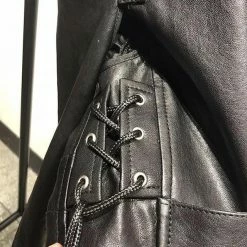 Reve Doll Essentials Jessica Bara Queen Denim And Leather Cropped Jacket