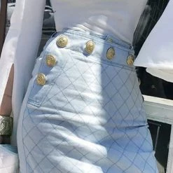 Best Sellers Jessica Bara Shea High Waisted Denim Mini Skirt