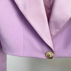 Jessica Bara Dixie Long Sleeve Cropped Blazer