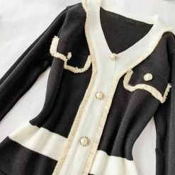 Jessica Bara Reyna Long Sleeve Knit Midi Dress Reve Doll Essentials