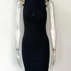 Reve Doll Essentials Jessica Bara Mason Sleeveless Gold Buckle Mini DRess