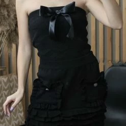 Summer Lovin' Jessica Bara Tabby Strapless Top And Ruffle Skirt Two Piece Set