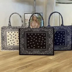 Jessica Bara Christine Bandana Print Tote Bag