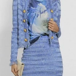 Reve Doll Essentials Jessica Bara Terrell Blazer And Skirt Two Piece Set