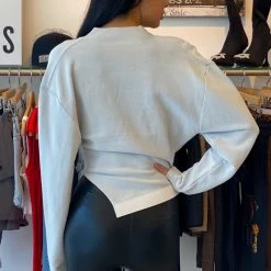 Jessica Bara Vance Long Sleeve Buckle Cowl Neck Top Tops