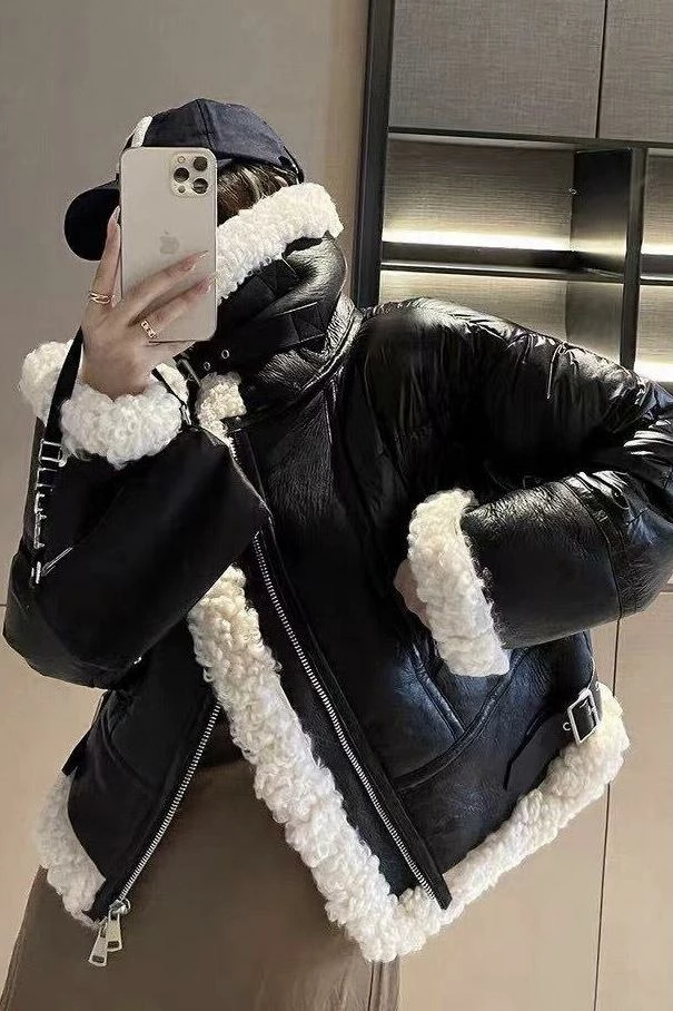 Reve Doll Essentials Jessica Bara Cassidy Shearling Oversized Puffer Coat