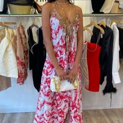 Kareena Amalfi Halter Neck Embellished Maxi Dress Summer Lovin'