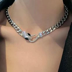 Summer Lovin' Jessica Bara Lillian Snake Chain Choker Necklace