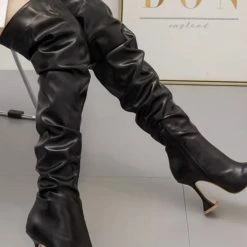 Reve Doll Essentials Jessica Bara Ruby Over The Knee Leather Boots